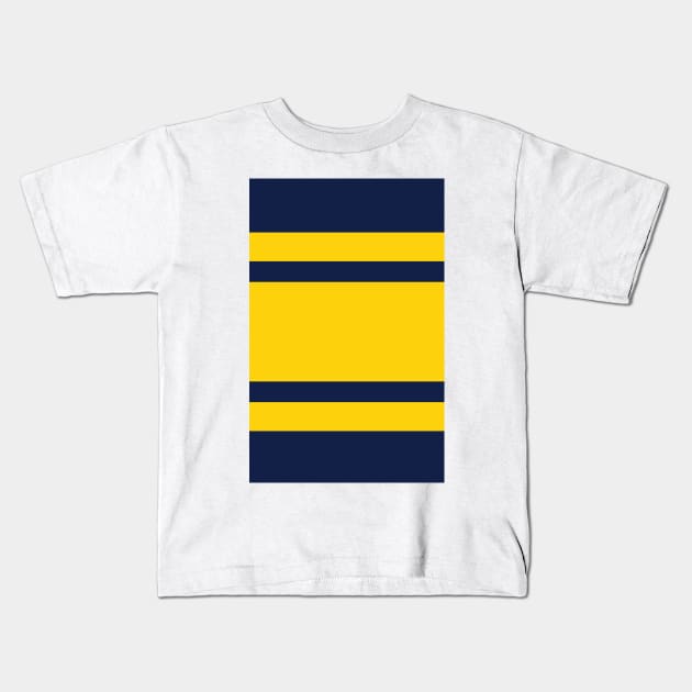 Los Angeles Varsity Retro Home Navy & Yellow Design Kids T-Shirt by Culture-Factory